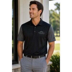 Nike Golf Dri-FIT Polo XL Black Gentleman Jack Embroidered Logo Mens NWT